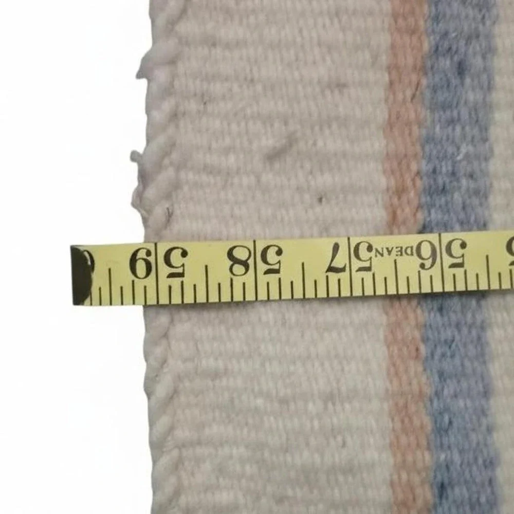 Vintage Southwestern Style Woven Rug Wall‎ Hanging Decor Peach Blue